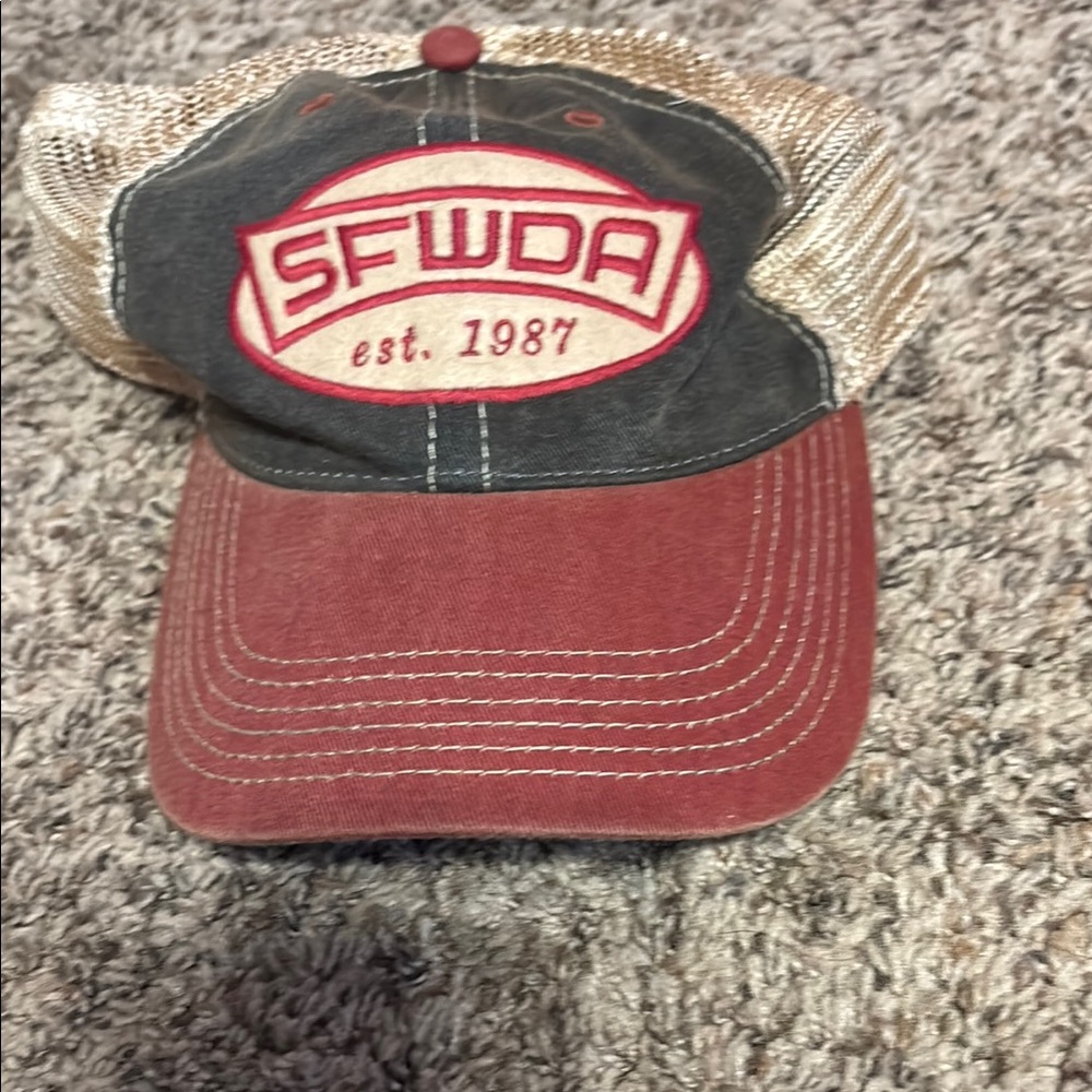 SFWD Vintage Trucker Hat - maroon, black and tan